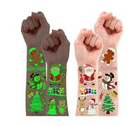Leesgel Decoracion Navidad, 110 Estilos Luminous Tatuajes Temporales Niños para Relleno del Calendario Adviento, Relleno Piñata Regalos Cumpleaños Niños Juguete Relleno Regalos Navidad