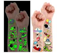 Leesgel Tatuajes Espaciales Niños, 120 Luminosos Planetas Universo