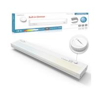Leetdud Iluminación para debajo del gabinete con enchufe o regulador integrado cableado, 18 pulgadas 9 W, 5CCT 2700/3000/3500/4000/5000K, luces de mostrador enlazables para cocina, lámpara LED