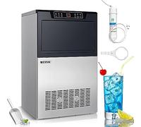 LEEVOT Máquina para cubitos de hielo profesional - Máquina de hielo para casa, 45 kg/24 h, 320 W, para casa, bar y uso comercial