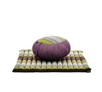 Leewadee Cojín de Meditación Zafu & Zabuton Set 70 x 70 cm Kapoc