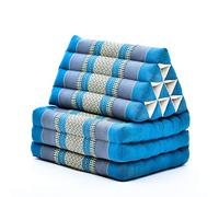 LEEWADEE - Cómodo Colchón De Suelo con Cojín De Lectura, Futón Japonés, Cama Plegable O Esterilla De Masaje Tailandés, 170 x 53 cm, Azul Claro