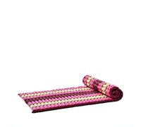 Leewadee Esterilla de Kapok - Colchón Plegable Artesanal de Tailandia, Ideal como Cama supletoria, colchoneta de Camping, Esterilla de Yoga o futón Tradicional, 190 x 100 cm, Castaño Rosado