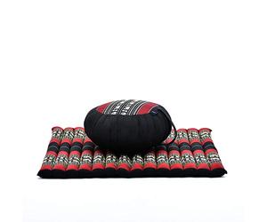 Leewadee Set Meditación Zafu & Zabuton 70 x 70 cm - Kapok Cojín Yoga Zen Zazen Loto