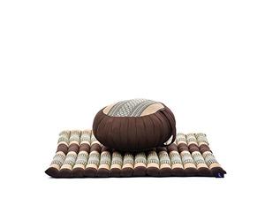 Leewadee Set Meditación Zafu & Zabuton 70 x 70 cm - Kapok Cojín Yoga Zen Zazen Loto