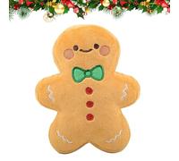 LEEWENYAN Cojín de Navidad con Forma de hombrecito de Jengibre, Peluche de Jengibre, Regalo Suave, cojín de Peluche de Navidad para niños con Forma de hombrecito de Jengibre.