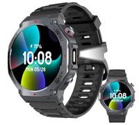 leewill V20 Smartwatch Militar GPS, 3ATM(30m) Impermeable Reloj Inteligente Hombre, 30 Días en Espera, 170+ Modos Deporte, Monitor Cardio, Llamadas Bluetooth, Esfera IA+ChatGPT, 1.43'' AMOLED, Negro