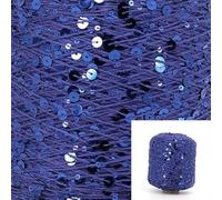 LEEYOX 50G Hilo de Lentejuelas de algodón 6mm + 3mm Lentejuelas Hilo de Tejer a Mano Hilo Brillo Cuerda Suave Material DIY