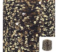 LEEYOX 50G Hilo de Lentejuelas de algodón 6mm + 3mm Lentejuelas Hilo de Tejer a Mano Hilo Brillo Cuerda Suave Material DIY