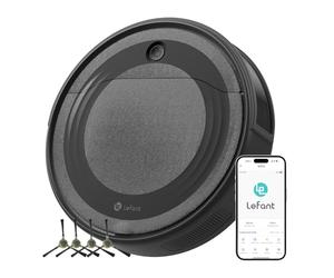 LEFANT Aspirador Robot 4500Pa, Navegación Precisa, 180 Min de Autonomía, Control por App y Alexa, Detección de Obstáculos a 4 cm, Ideal para Pelo de Mascotas, Suelos Duros y Alfombras, M310 Negro