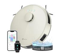Lefant M1 Robot Aspirador y Fregasuelos con mapeo, 5500Pa, 200 Min, Navegación Láser con dToF, Limpieza Personalizada, Zona Prohibida, Alexa/WiFi/App, Ideal para el Hogar Inteligente, Champán