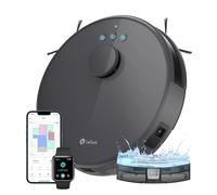 LEFANT M1 Robot Aspirador y Fregasuelos con mapeo, 4000Pa, 200 Min, Navegación Láser (LDS), Zona Prohibida, Aspirador Robot de 32 cm, Control WiFi/App/Alexa - Ideal para el Hogar Inteligente, Gris