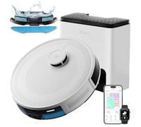 LEFANT M2 Plus Robot Aspirador y Fregasuelos, 6000Pa con Estación de Vaciado Automático, Navegación Láser con Mapeo, Evitación de Obstáculos PSD, 140min Autonomía, Ideal para Pelos de Mascotas