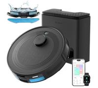 LEFANT M2 Plus Robot Aspirador y Fregasuelos, Autovaciado de 45 Días, 6000Pa, Navegación Láser dToF, Limpieza Personalizada, Cepillo para Alfombras, Mapeo Multinivel, WiFi/App/Alexa, Negro