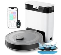 Lefant M2 Pro Robot aspirador Lavador 6000Pa con estación de vaciado automático de polvo, navegación láser con cartografía, limpieza personalizada, evitación de obstáculos PSD, ideal para pelo animal