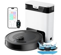 Lefant M2 Pro Robot Aspirador Lavador 6000Pa con estación de Vaciado automático de Polvo, navegación láser con cartografía, Limpieza Personalizada, evitación de obstáculos PSD, Ideal para Pelo Animal