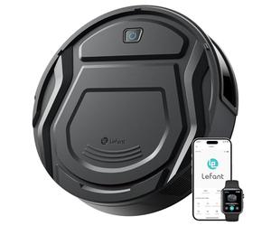 Lefant M210 Pro+ Robot Aspirador, 4000Pa, 200min, Sensor Anticolisión, PSD 190° Navegación Inteligente, 6 Modos, Delgado y Silencioso, Ideal para Pelo de Mascotas y Suelos Duros, Negro