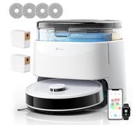 LEFANT M3 MAX Robot Aspirador y Fregasuelos, Todo-en-Uno 20000 Pa, 210min, Auto-Lavado/Secado Mopa, Auto-Vaciado 3,2L, dToF Navegación Láser, Evita Obstáculos, Alexa/App/i Watch/2,4G & 5GHz WiFi