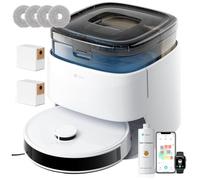 LEFANT M3 Robot Aspirador y Fregasuelos, 12000Pa, 220min, Auto-Lavado/Secado, Vaciado Automático 3,2L, Fregona Dual Giratoria, Navegación dToF, para Mascotas, Cepillo Anti-Enredos, WiFi/App/Alexa