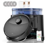 Lefant M3 Robot Aspirador y Fregasuelos con Mapeo, 12 000 Pa, 220min, Automático para 3,2 L, Navegación dToF, Evitación Obstáculos PSD 190°, Cepillos Antienredos, 5G WiFi/App/Alexa, Negro