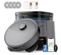 LEFANT M3 Robot Aspirador y Fregasuelos, Todo-en-Uno 12000 Pa, 220min, Auto-Vaciado 3,2L, Auto-Lavado/Secado Mopa, dToF Navegación Láser, Evita Obstáculos, Alexa/App/i Watch/2,4G & 5GHz WiFi, Gris