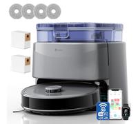 LEFANT M3 Ultra Robot Aspirador y Fregasuelos con Estación de Autolimpieza, 23000 Pa, 220 min, Navegación Láser dToF de 15 m, Evasión de Obstáculos PSD, Lavado a 75 °C, Secado por Aire Frío, Gris