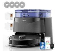LEFANT M3 Ultra Robot Aspirador y Fregasuelos con Estación de Autolimpieza, Navegación Láser dToF de 15 m, 23000 Pa, 220 min, Lavado a 75 °C, Secado por Aire Frío, Evasión de Obstáculos PSD, 5G WiFi