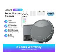 Lefant M350 MAX Robot Aspirador y Fregador Combo, Evitación de Obstáculos PSD de 190°, Succión de 10000 Pa, Autocarga, para Suelos Duros, Alfombras, Pelo de Mascotas Gris claro