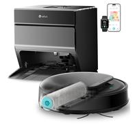 Lefant M5 Pro Robot Aspirador y Fregasuelos con Base de Autovaciado, 18000 Pa, Lavado 75℃, 120 Días Autolimpieza, Autovaciado 3,2L, Navegación Láser dToF, 2,4 y 5G WiFi/App/Alexa, Gris