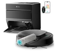 Lefant M5 Pro Robot Aspirador y Fregasuelos con Base de Autovaciado y App, 18000 Pa, Fregona Auto-limpiante de Rodillo Extensible, Lavado con Agua Caliente a 75℃, Navegación Láser, 2,4 G& 5G