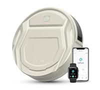 LEFANT Robot Aspirador 2200 Pa,120 Min Autonomía, Aspirador Robot 6 Modos de Limpieza, Evitar Enredos, Delgada, Silenciosa, WiFi/Alexa/App, Ideal para Pelo de Mascotas, Suelo Duro, M210 Pro Champán