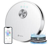 Lefant Robot Aspirador Lavador 4000Pa 2 en 1, Navegación LiDAR, Mapeo Multietapa, Zonas Virtuales, Aspirador Robot Conectado por Alexa/App/WiFi, Ideal para Cerdas de Animales, Alfombras Suelos Duros,