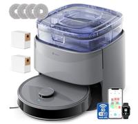 LEFANT Robot Aspirador y Friegasuelos con Base de Autovaciado M3 MAX, Navegación Láser dToF, 20000 Pa, 220 mins, Base 4 en 1, Mopas Giratorias Elevables, Evasión de Obstáculos PSD, 2,4G & 5G WiFi