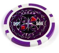 LEFAY Juego de 25 fichas de póker, Monedas de Metal ABS, Cartas for Juegos de Texas Hold'em y Blackjack for Jugar en Familia o con Amigos.(25PCS $500)