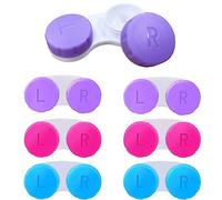 LeFeirr Caja de Lentes de Contacto 6 Piezas, Estuche para Lentes de Contacto con Tapas Izquierda/Derecha para Viajes en Casa al Aire Libre