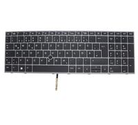 LeFix Teclado alemán retroiluminado y lápiz de puntero para HP ZBook Fury 15 G7 G8 Mobile Workstation, diseño QWERTZ, gris