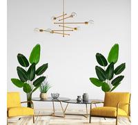 Leflos 150cm Plantas Artificiales de Ave del paraíso con 8 Hojas Ajustables, Strelitzia Reginae Aiton Viva, sólo para Interior, 2 Piezas