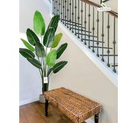 Leflos 180cm Planta Artificial Ave del paraíso con 13 Hojas Ajustables, Strelitzia Reginae Aiton Viva, sólo para Uso Interior, 1 Pieza