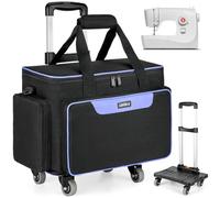 LEFOR·Z Bolsa para máquina de coser, bolsa para máquina de coser con bolsillos para máquinas de coser y accesorios de costura, bolsa de costura adecuada para la mayoría de Singer, Brother, Janome en
