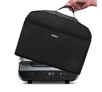 LEFOR·Z Cubierta Antipolvo Compatible con Parrilla Ninja FG551/DG551 Foodi Smart XL y Accesorios, Cubierta Resistente al Agua para freidora de Aire con 6 Bolsillos de Almacenamiento, Color Negro