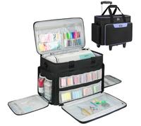 LEFOR·Z Maletín para máquina de Coser con Almohadilla Inferior Dura extraíble, Bolsa de Transporte de 2 Capas para máquina de Coser, Bolsa de Transporte Universal, se Adapta a la mayoría de tamaños