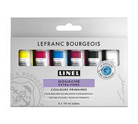 Lefranc & Bourgeois Gouache, Juego de 6 Colores - Primarios, 6 Farben Set