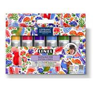 Lefranc Bourgeois 302057 Linel Gouache Extrafino - Set Design - Colores seleccionados por la artista Carole Rampinetta, 6x14ml