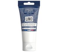 Lefranc Bourgeois 302190 Tinta para linograbado a base de agua - Tinta para impresión en relieve y grabado en linóleo, apta para papel, tela, escuela, arte y proyectos DIY - Blanco, 75 ml