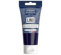 Lefranc Bourgeois 302191 Tinta para linograbado a base de agua - Tinta para impresión en relieve y grabado en linóleo, apta para papel, tela, escuela, arte y proyectos DIY - Azul noche, 75 ml
