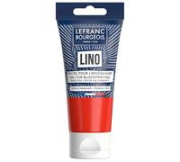 Lefranc Bourgeois 302194 Tinta para linograbado a base de agua - Tinta para impresión en relieve y grabado en linóleo, apta para papel, tela, escuela, arte y proyectos DIY - Rojo, 75 ml