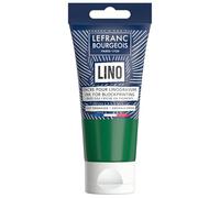 Lefranc Bourgeois 302197 Tinta para linograbado a base de agua - Tinta para impresión en relieve y grabado en linóleo, apta para papel, tela, escuela, arte y proyectos DIY - Verde esmeralda, 75 ml