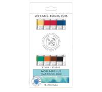 Lefranc Bourgeois Acuarela Studio - Set de 12 tubos de acuarela, colores surtidos