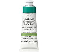 Lefranc Bourgeois Carbonnel 301498 Pintura de impresión de cobre lavable con excelente resistencia a la luz, vegano, 100% sin disolventes, tubo de 60 ml, color verde esmeralda