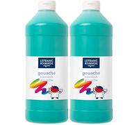 Lefranc Bourgeois Educación 188521 Gouache Para Pintura, 1 L, Verde Oscuro (Paquete de 2)